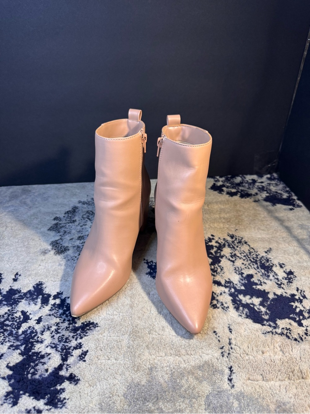 JustFab Dusty Pink Pointed Toe Ankle Booties